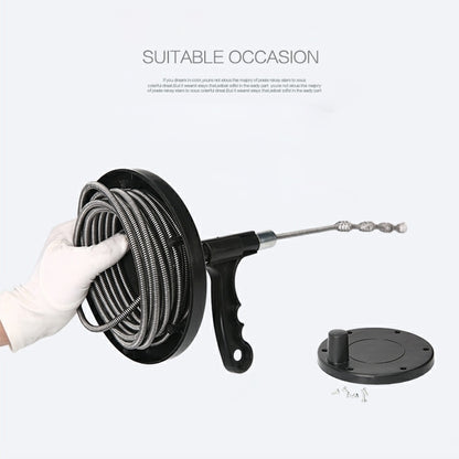ELECTROPRIME 5m Metal Head kitchen Toilet Sewer Blockage Hand Tool Pipe Dredger Drains Dredge Pipes Sewer Sink Cleaning Clogs
