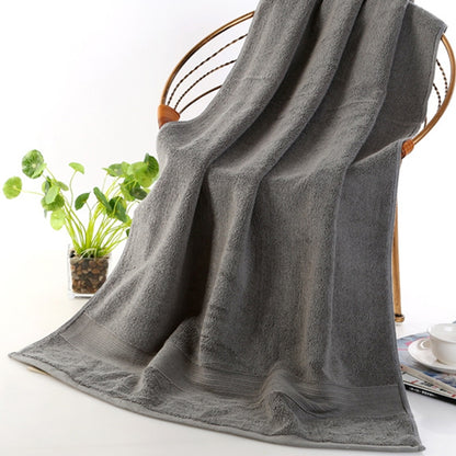 ELECTROPRIME Add Thick Add Large Pure Cotton Bath Towel, Size: 70*140cm (Grey)