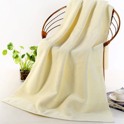 ELECTROPRIME Add Thick Add Large Pure Cotton Bath Towel, Size: 70*140cm (Beige)