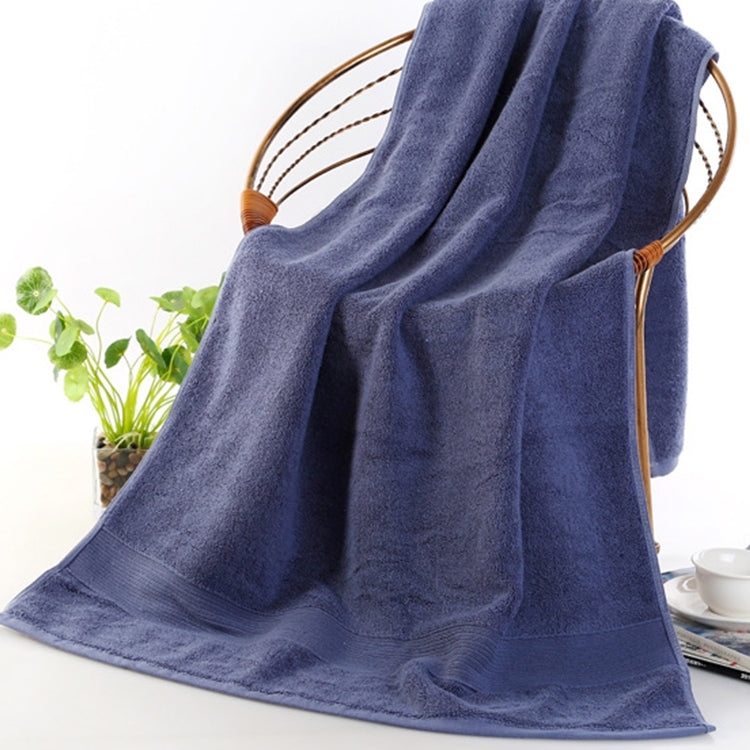 ELECTROPRIME Add Thick Add Large Pure Cotton Bath Towel, Size: 70*140cm (Navy Blue)