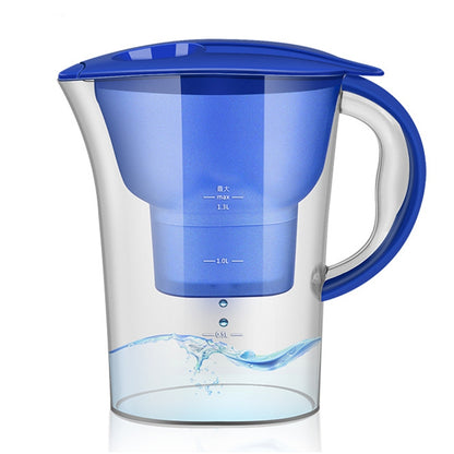 ELECTROPRIME 1.3L Portable Home Kitchen Activated Carbon Filter Cold Water Bottle(Blue)