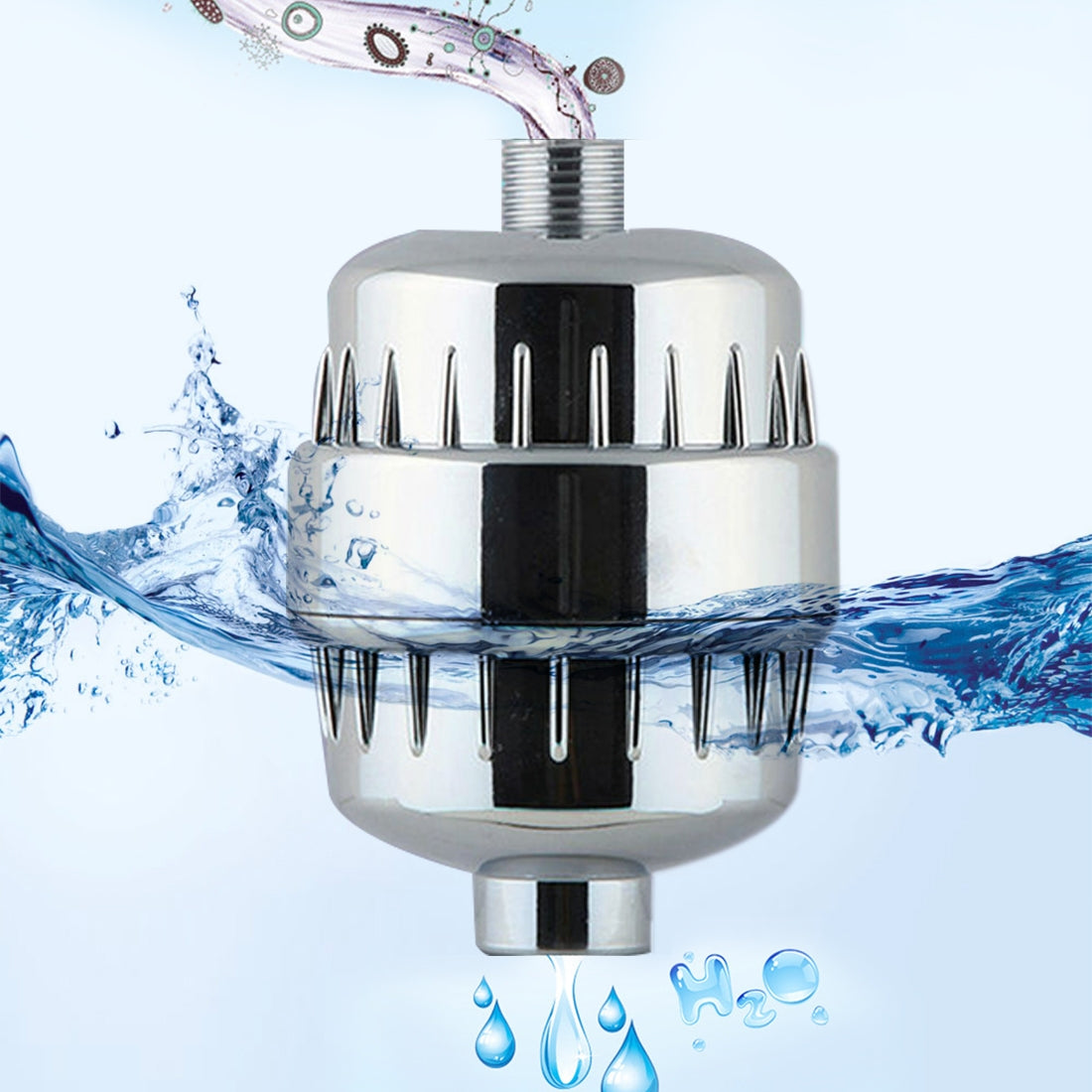 ELECTROPRIME Bath Water Purifier Shower Faucet Chlorine Filter, Interface: 2.1cm / 2.7cm
