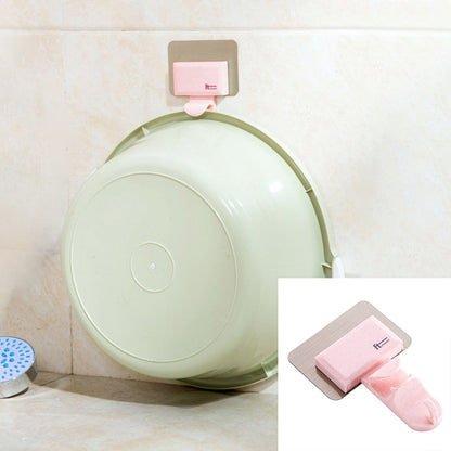 ELECTROPRIME 2 PCS Bathroom Creative Traceless Wall-Mounted Hook(Pink)