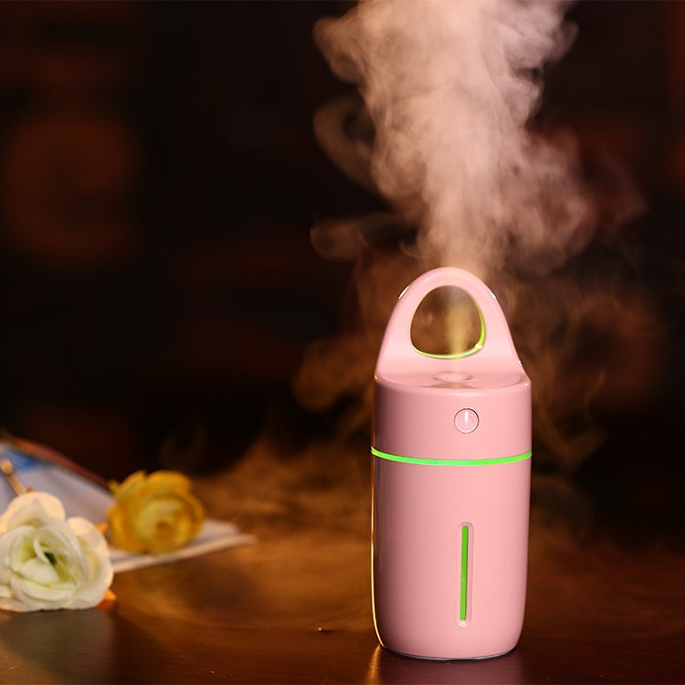 ELECTROPRIME 1.5W - 2W 175ml Mini Portable USB Negative Ions Humidifier Beauty and Water Supplement Instrument with Colorful LED Light(Pink)