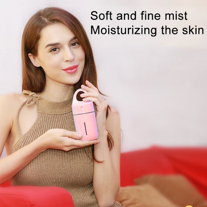 ELECTROPRIME 1.5W - 2W 175ml Mini Portable USB Negative Ions Humidifier Beauty and Water Supplement Instrument with Colorful LED Light(Pink)