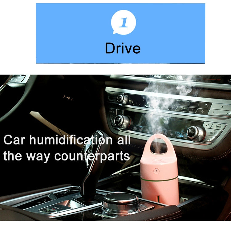 ELECTROPRIME 1.5W - 2W 175ml Mini Portable USB Negative Ions Humidifier Beauty and Water Supplement Instrument with Colorful LED Light(Pink)