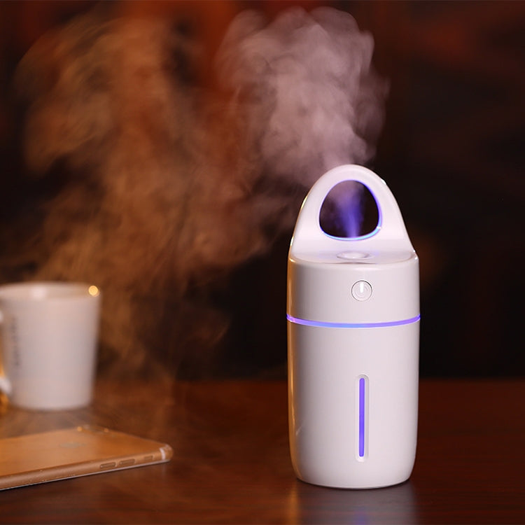 ELECTROPRIME 1.5W - 2W 175ml Mini Portable USB Negative Ions Humidifier Beauty and Water Supplement Instrument with Colorful LED Light(White)