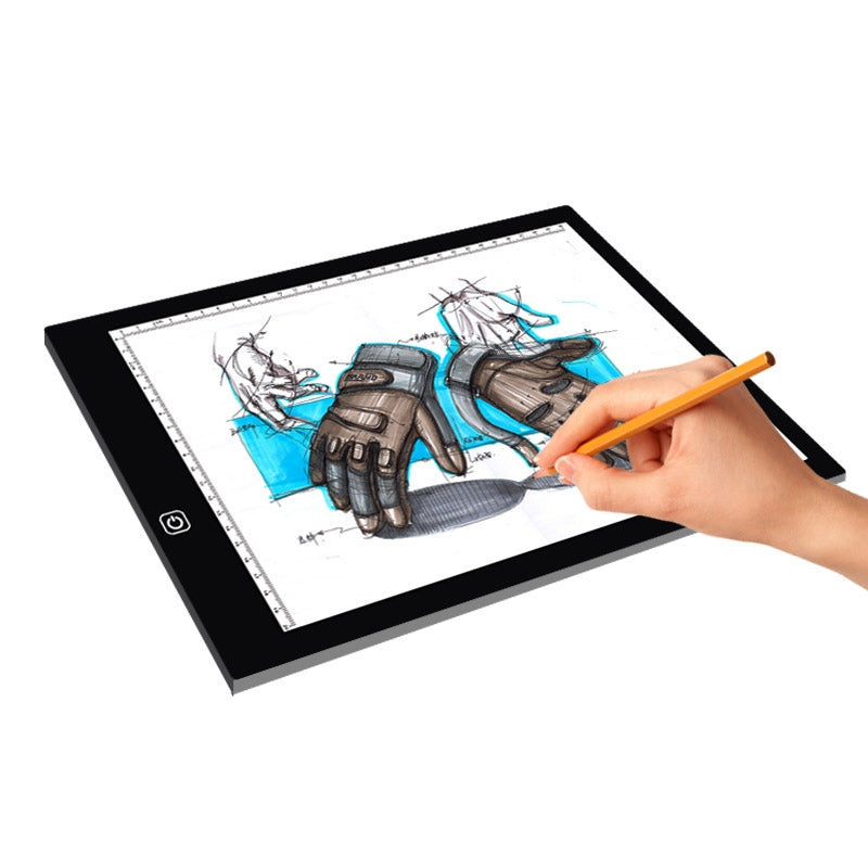 ELECTROPRIME A4 Size LED Three Level of Brightness Dimmable Acrylic Copy Boards for Anime Sketch Drawing Sketchpad, with 1.5m USB Cable