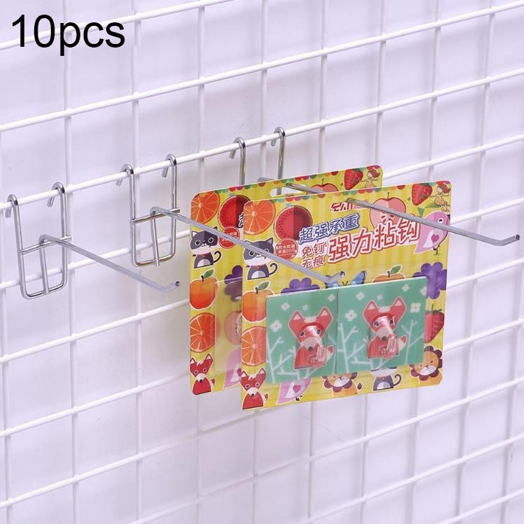 ELECTROPRIME 10pcs 3.5mm Supermarket Iron Grid Shelf Hook, Length: 15cm