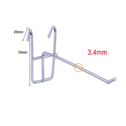 ELECTROPRIME 10pcs 3.5mm Supermarket Iron Grid Shelf Hook, Length: 15cm