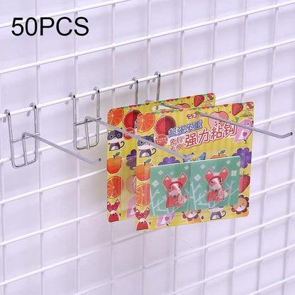 ELECTROPRIME 10pcs 3.5mm Supermarket Iron Grid Shelf Hook, Length: 20cm