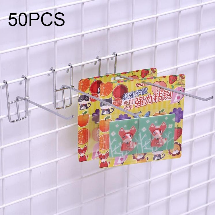 ELECTROPRIME 10pcs 3.5mm Supermarket Iron Grid Shelf Hook, Length: 5cm