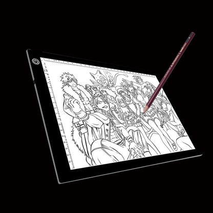 ELECTROPRIME A4 Size 5W 5V LED Three Level of Brightness Dimmable Acrylic Copy Boards for Anime Sketch Drawing Sketchpad, with USB Cable & Plug, Size?220x330x5mm