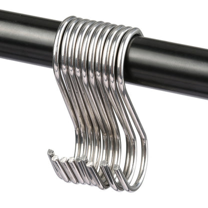 ELECTROPRIME 10pcs 2.5mm Multi-functional S-shaped Stainless Steel Metal Hook, Length: 5.5cm