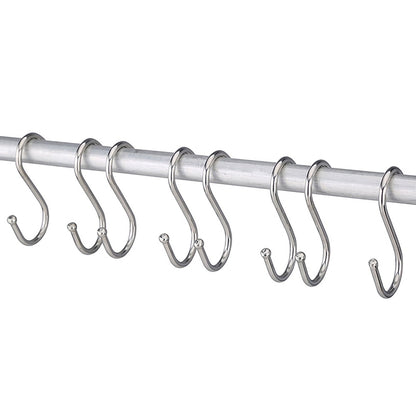 ELECTROPRIME 10pcs 3mm Multi-functional S-shaped Stainless Steel Metal Hook, Length: 7cm