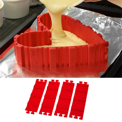 ELECTROPRIME Silicone Cake Mold Baking Tools DIY Multi-shape Cake Mold Kitchen Accessories,4 PCS DIY Cake Mold