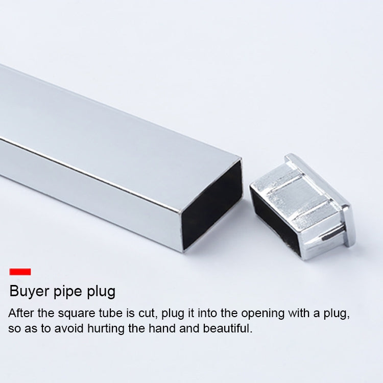 ELECTROPRIME 15x30mm Supermarket Shelves Display Electroplated Square Crossbar hook Bracket, Length: 1m