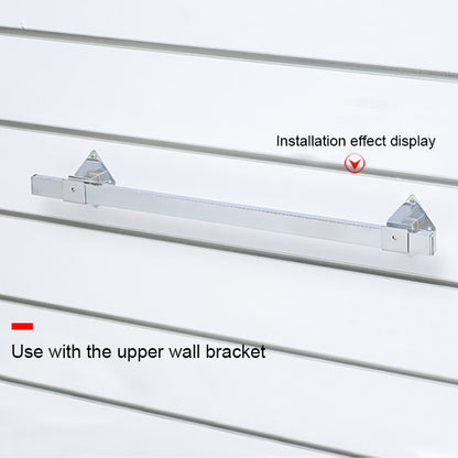 ELECTROPRIME 15x30mm Supermarket Shelves Display Electroplated Square Crossbar hook Bracket, Length: 1m