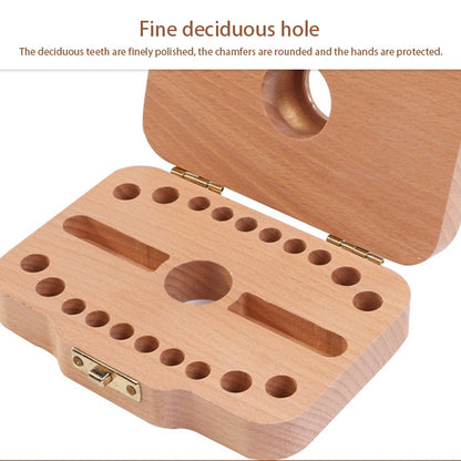 ELECTROPRIME Creative Wooden Children Camera Deciduous Tooth Preservation Box Baby Teeth Tooth House Storage Box