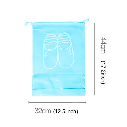 ELECTROPRIME Non-Woven Drawing Belt Shoe Pouch,Large Size(Blue)