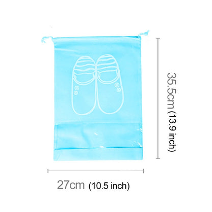 ELECTROPRIME Non-Woven Drawing Belt Shoe Pouch,Small Size(Blue)