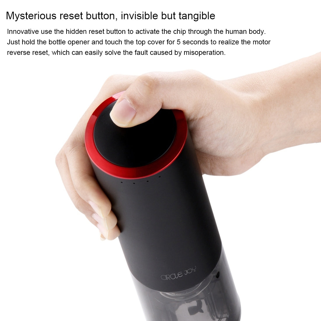 ELECTROPRIME Original Xiaomi Youpin CIRCLE JOY Automatic Rechargeable Electric Wine Bottle Opener(Black)