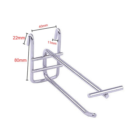 ELECTROPRIME 5.8mm Supermarket Iron Grid Shelf Double Hook, Length: 30cm