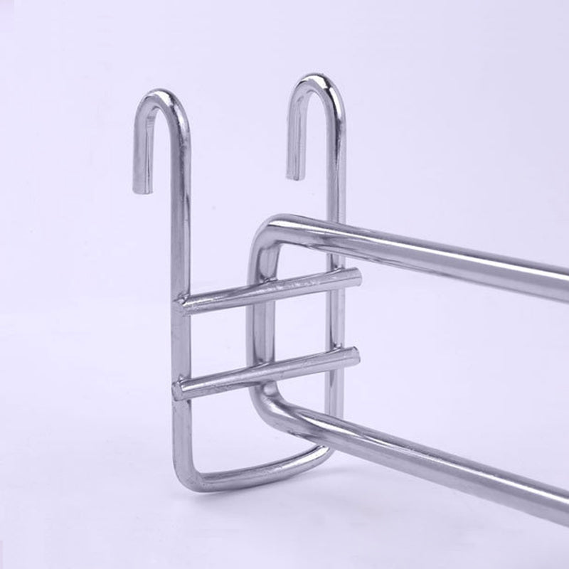 ELECTROPRIME 5pcs 5.0mm Supermarket Iron Grid Shelf Double Hook, Length: 10cm