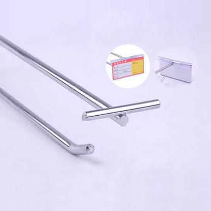ELECTROPRIME 5pcs 5.8mm Supermarket Iron Grid Shelf Double Hook, Length: 15cm