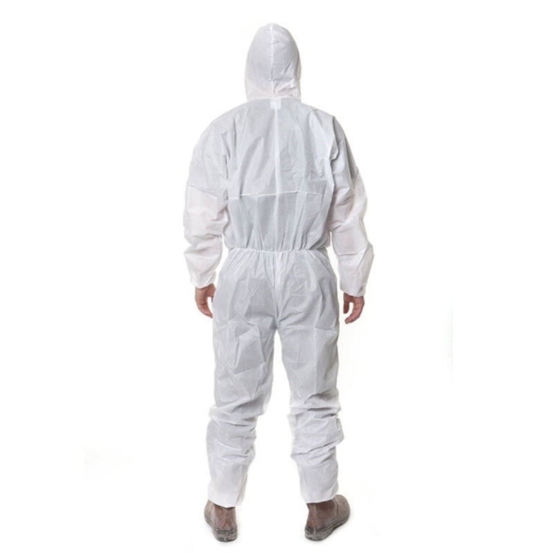 ELECTROPRIME 3M 4515 One-piece White Anti-static Anti-chemical Dustproof Sandblasting Suit with Cap, Size: L