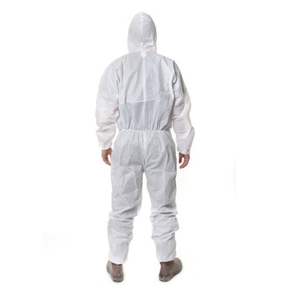 ELECTROPRIME 3M 4515 One-piece White Anti-static Anti-chemical Dustproof Sandblasting Suit with Cap, Size: M