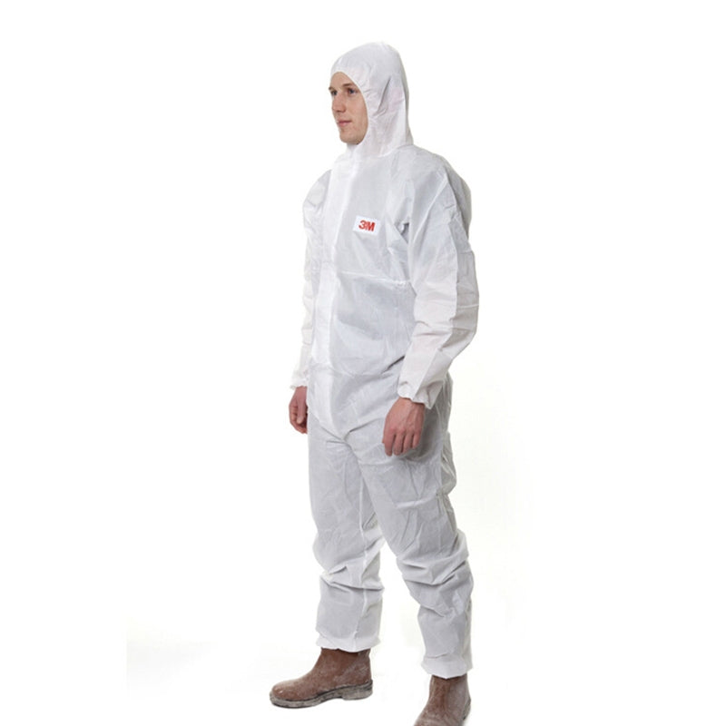 ELECTROPRIME 3M 4515 One-piece White Anti-static Anti-chemical Dustproof Sandblasting Suit with Cap, Size: M