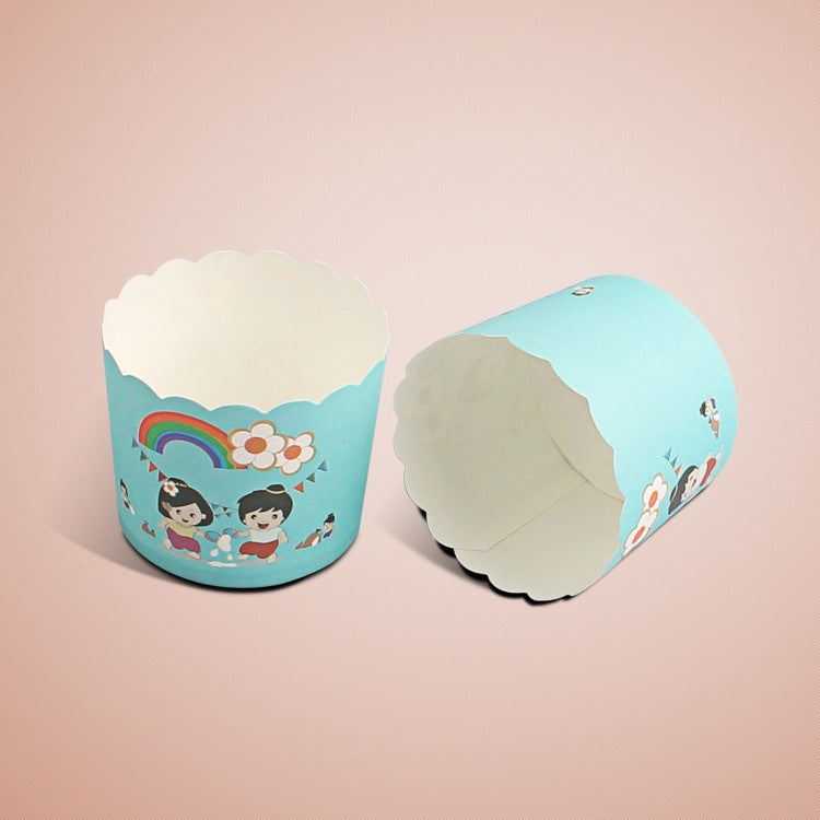 ELECTROPRIME 24pcs / Pack Round Lamination Cake Cup Muffin Cases Chocolate Cupcake Liner Baking Cup, Size: 7 x 6  x 5.5cm, Random Color Delivery