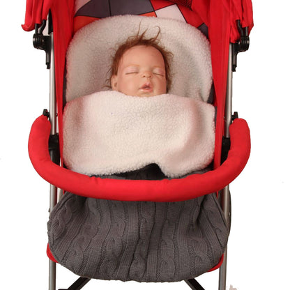 ELECTROPRIME Thick Baby Swaddle Wrap Knit Envelope Sleeping Bag Newborn Infant Warm Bands Indoor Infant Stroller Sleeping Bag (Dark Green)