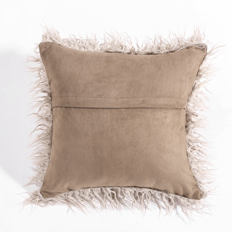 ELECTROPRIME Velvet Long Plush Pillow Cover Popular Square Furry Cover Home Bed Room Decoration Pillowcase, Size: 45 x 45cm(Pink)