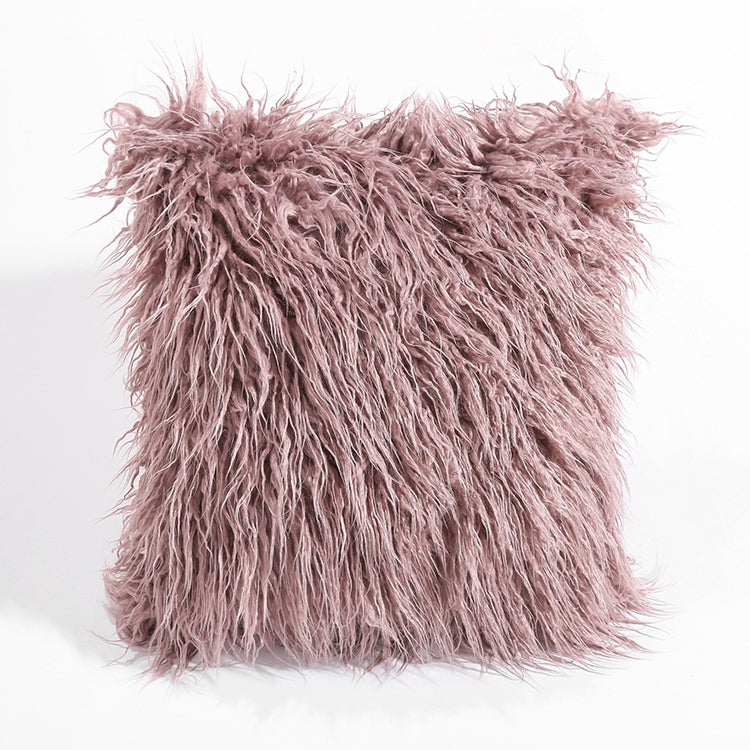 ELECTROPRIME Velvet Long Plush Pillow Cover Popular Square Furry Cover Home Bed Room Decoration Pillowcase, Size: 45 x 45cm(Purple)