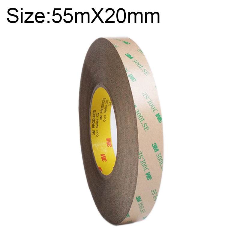 ELECTROPRIME Super Adhesive Ultra-thin Transparent and High-temperature Resistant Double-sided Traceless Tape, Size: 55m x 20mm