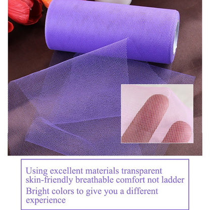 ELECTROPRIME Fashion 20D Polyester Tulle Roll, Wedding Birthday Decoration Decorative Crafts Supplies, Total Length: 22.8m, Width:15cm(Brown)