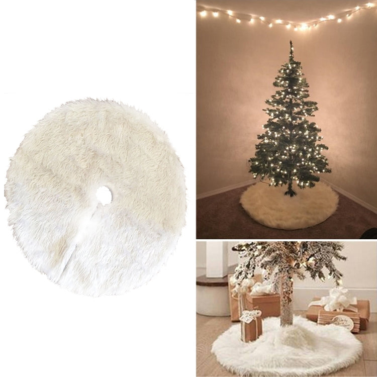 ELECTROPRIME Christmas Tree Plush Skirt White Round Ornament Decoration, Diameter: 78cm(White)