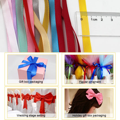 ELECTROPRIME High Density Polyester Hand Woven Ribbon, Size: 91m x 0.6cm(Red)
