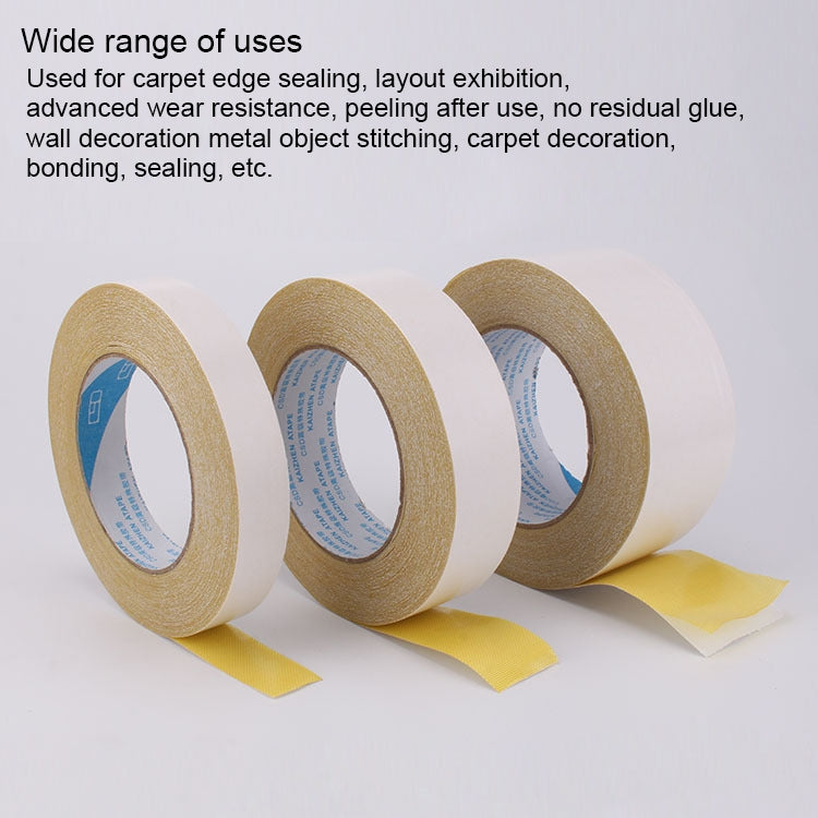 ELECTROPRIME Double-sided Strong Mesh Cloth Base Tape Seamless Wear-resistant Tape , Size: 25m x 20mm