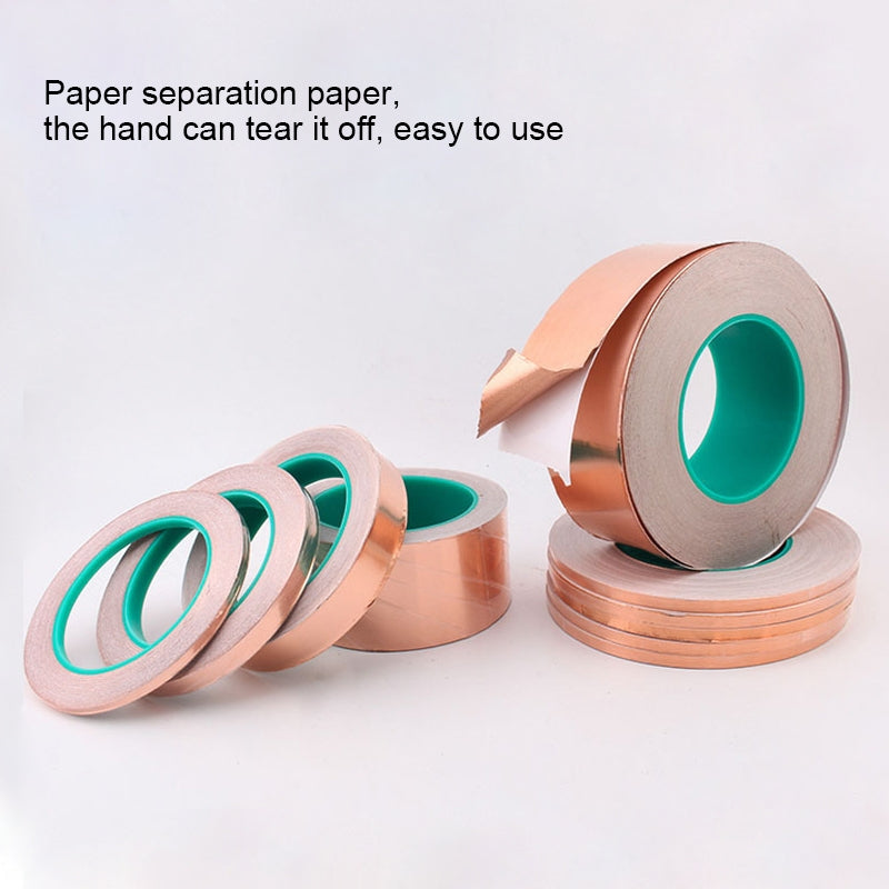 ELECTROPRIME Pure Copper Double-sided Conductive Copper Foil Tape Signal Masking Tape, Size: 20m x 30mm