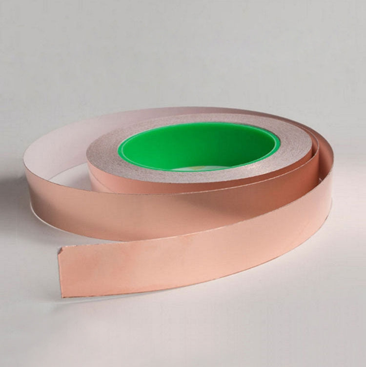 ELECTROPRIME Pure Copper Double-sided Conductive Copper Foil Tape Signal Masking Tape, Size: 20m x 50mm