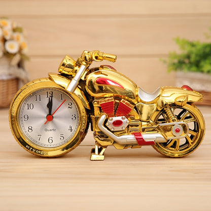 ELECTROPRIME Cartoon Motorcycle Alarm Clock Bedroom Plastic Pointer Alarm Clock, Size: 23*13*6cm(Gold, Red)