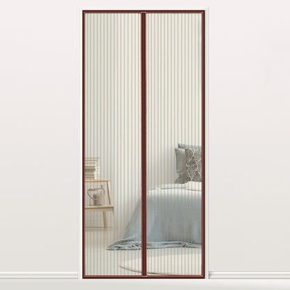 ELECTROPRIME Magic Mesh Magnetic Mosquito-proof Screen Door Curtain, Size:190x100cm(Coffee)