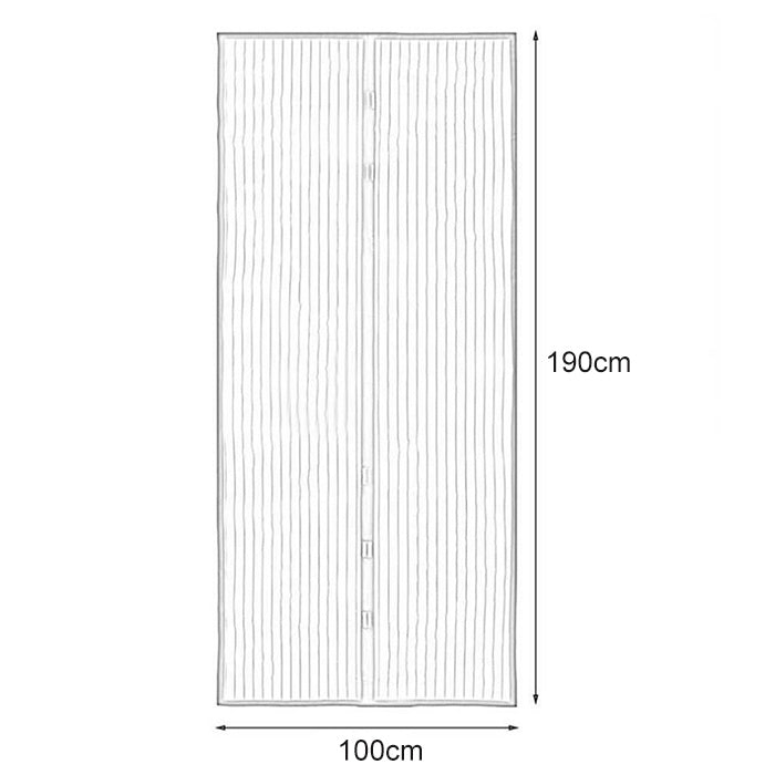 ELECTROPRIME Magic Mesh Magnetic Mosquito-proof Screen Door Curtain, Size:190x100cm(Coffee)