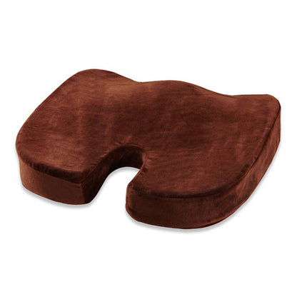 ELECTROPRIME W-shaped Rebound Memory Foam Anti-Hemorrhoids Car Health Buttock Cushion, Size: 45x35x7cm(Coffee)