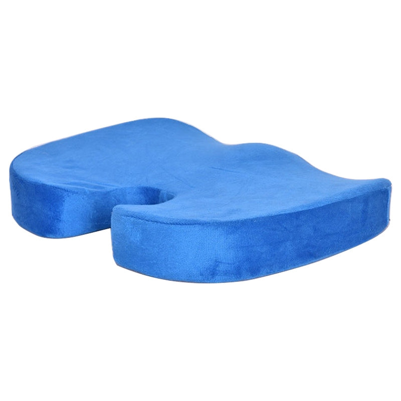 ELECTROPRIME W-shaped Rebound Memory Foam Anti-Hemorrhoids Car Health Buttock Cushion, Size: 45x35x7cm(Blue)