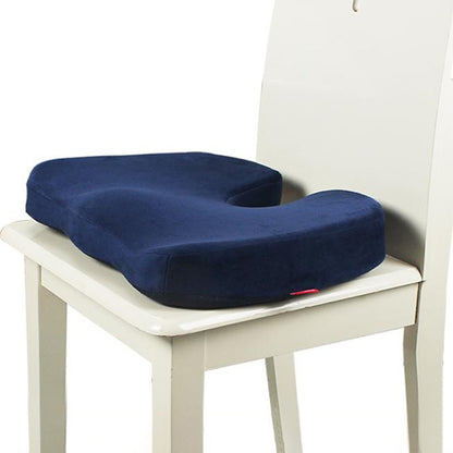 ELECTROPRIME W-shaped Rebound Memory Foam Anti-Hemorrhoids Car Health Buttock Cushion, Size: 45x35x7cm(Blue)