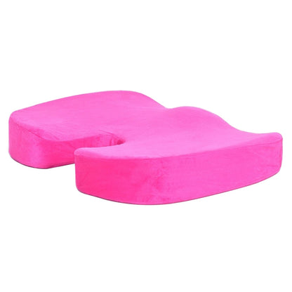 ELECTROPRIME W-shaped Rebound Memory Foam Anti-Hemorrhoids Car Health Buttock Cushion, Size: 45x35x7cm(Rose Red)